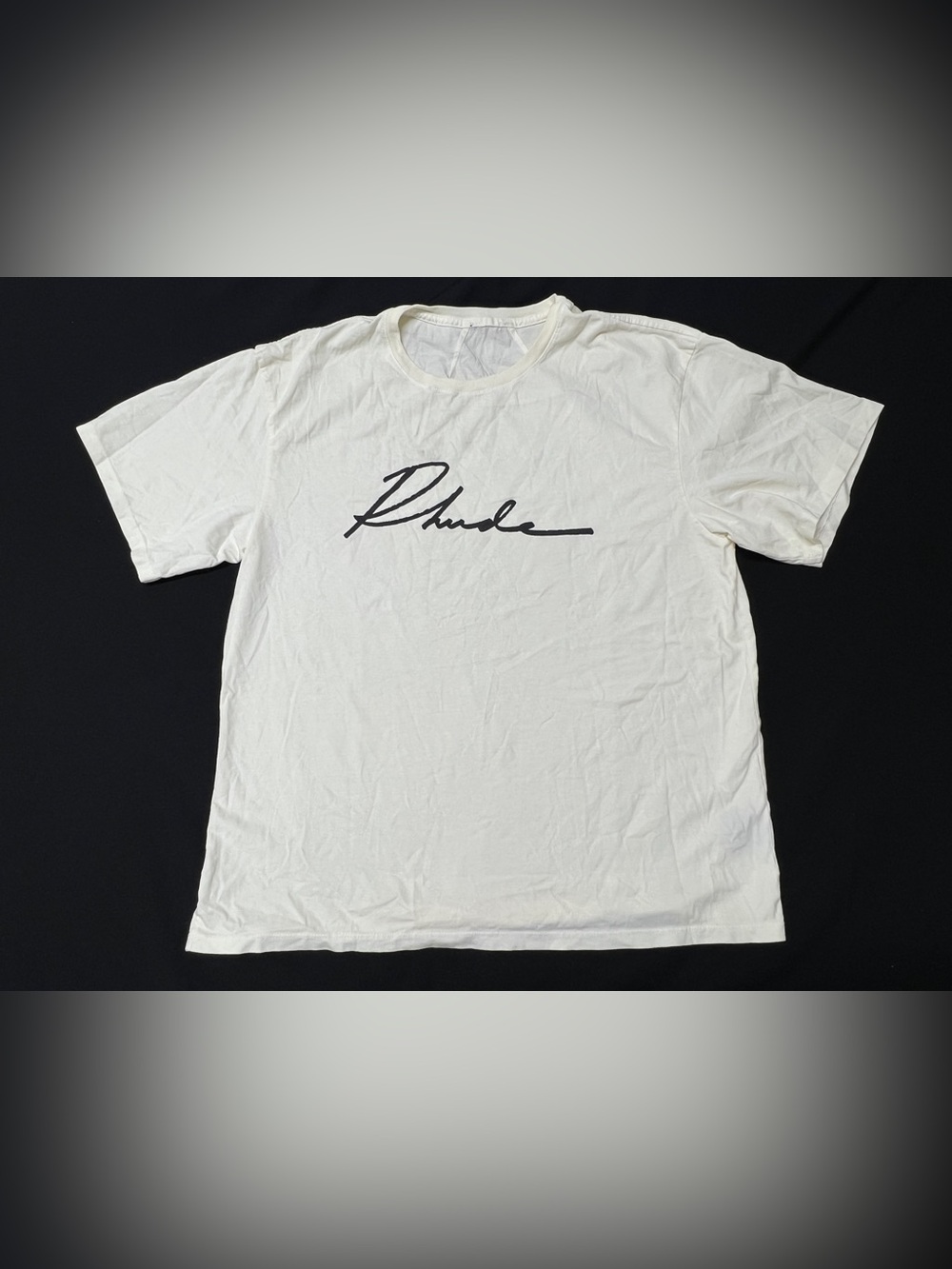 Rhude Signature Logo T-Shirt XL White Unfinished Incomplete Garment